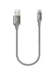 Серый кабель TTEC AlumiCable Ligthning USB Charge&Data Mini Cable. Длина: 30см.