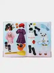 Розовый одевайка с наклейками, бумажная одежда, одень бумажную куклу (Эльза, принцессы, аниме)