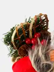 Кораллово-розовый дед мороз под елку, Новогодняя игрушка дед мороз 30см