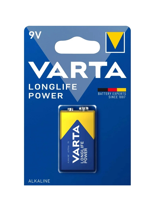Батарейка Varta LONGLIFE POWER (HIGH ENERGY) Крона 6LR61 BL1 Alkaline 9V (4922)
