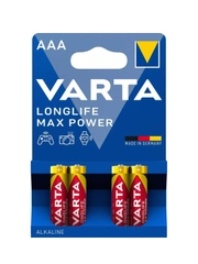 Батарейка Varta LONGLIFE MAX POWER (MAX TECH) LR03 AAA BL4 Alkaline 1.5V (4703)