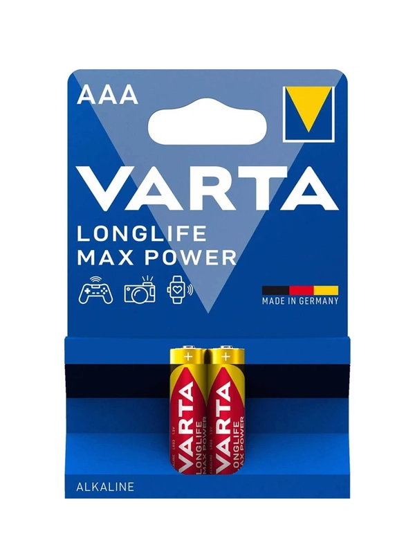 Батарейка Varta LONGLIFE MAX POWER (MAX TECH) LR03 AAA BL2 Alkaline 1.5V (4703)