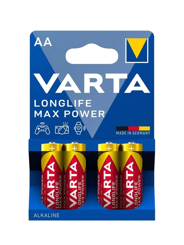 Батарейка Varta LONGLIFE MAX POWER (MAX TECH) LR6 AA BL4 Alkaline 1.5V (4706)