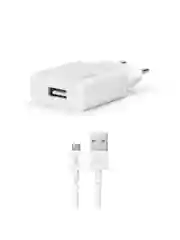Белый сетевое зарядное устройство TTEC SmartCharger Travel Charger 2.1A с кабелем Type-C.