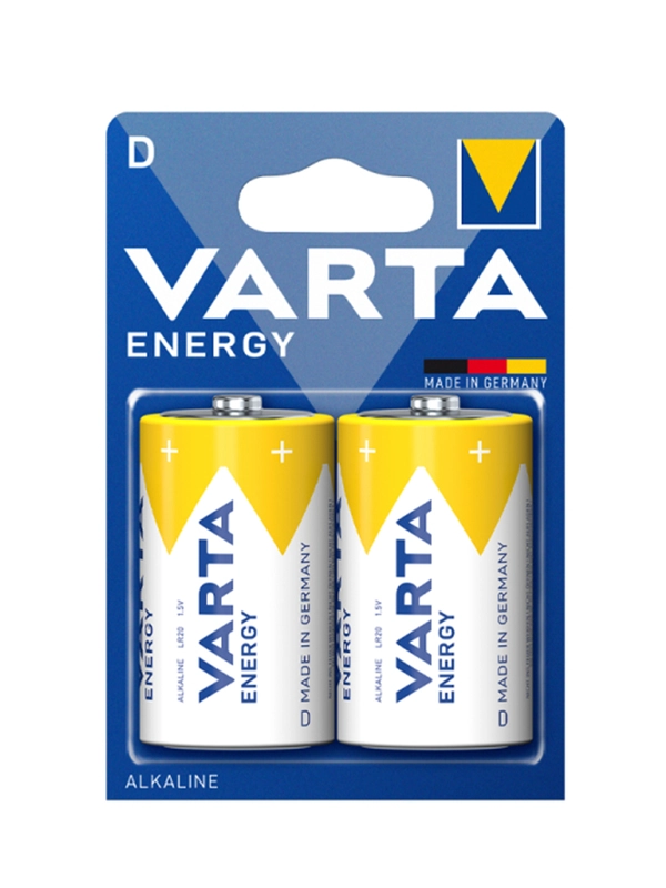 Батарейка Varta ENERGY LR20 D BL2 Alkaline 1.5V (4120)