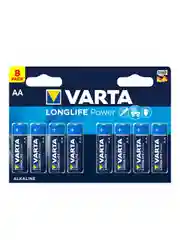 Синий батарейка Varta LONGLIFE POWER (HIGH ENERGY) LR6 AA BL8 Alkaline 1.5V (4906)