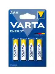 Белый батарейка Varta ENERGY LR03 AAA BL4 Alkaline 1.5V (4103)