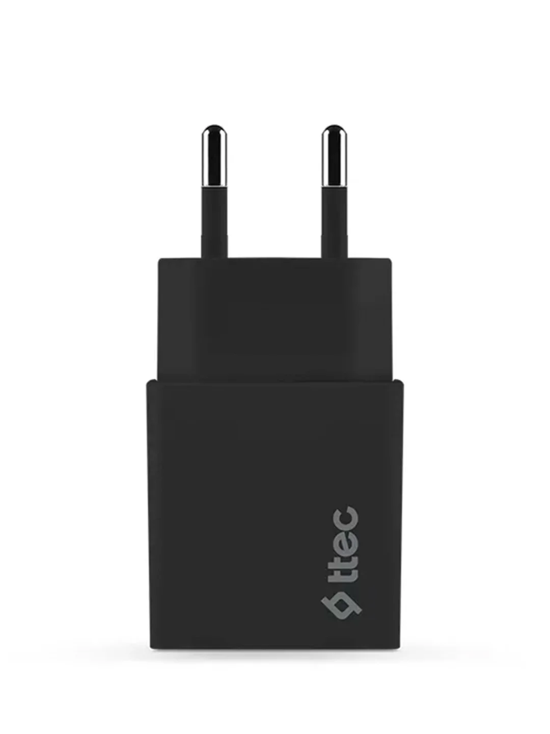 Черный сетевое зарядное устройство TTEC SmartCharger Travel Charger 2.1A с кабелем Type-C.