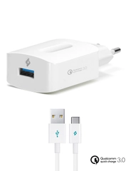 Сетевое зарядное устройство TTEC SpeedCharger QC 3.0 Travel Charger 18W с кабелем USB-C.