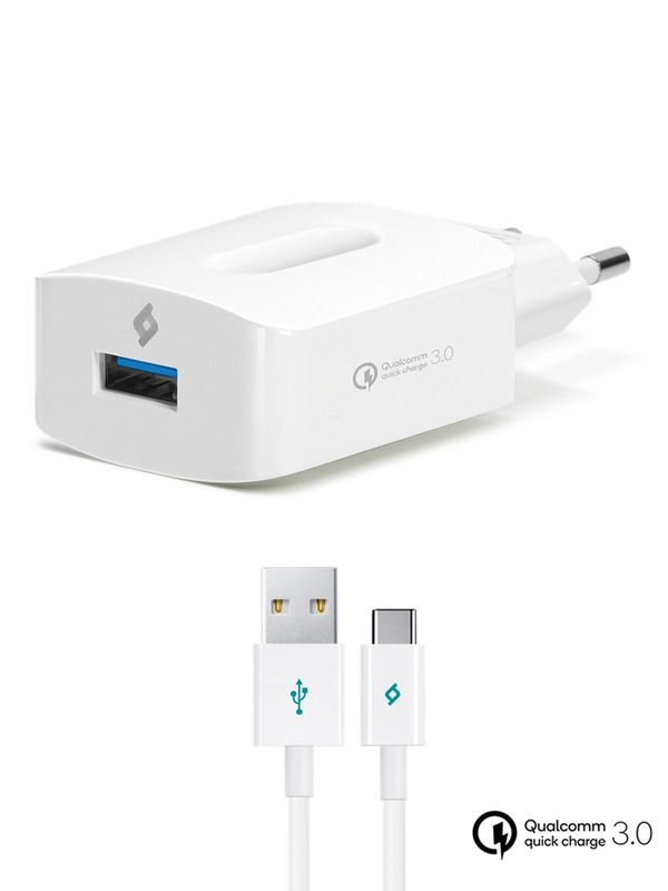 Сетевое зарядное устройство TTEC SpeedCharger QC 3.0 Travel Charger 18W с кабелем USB-C.