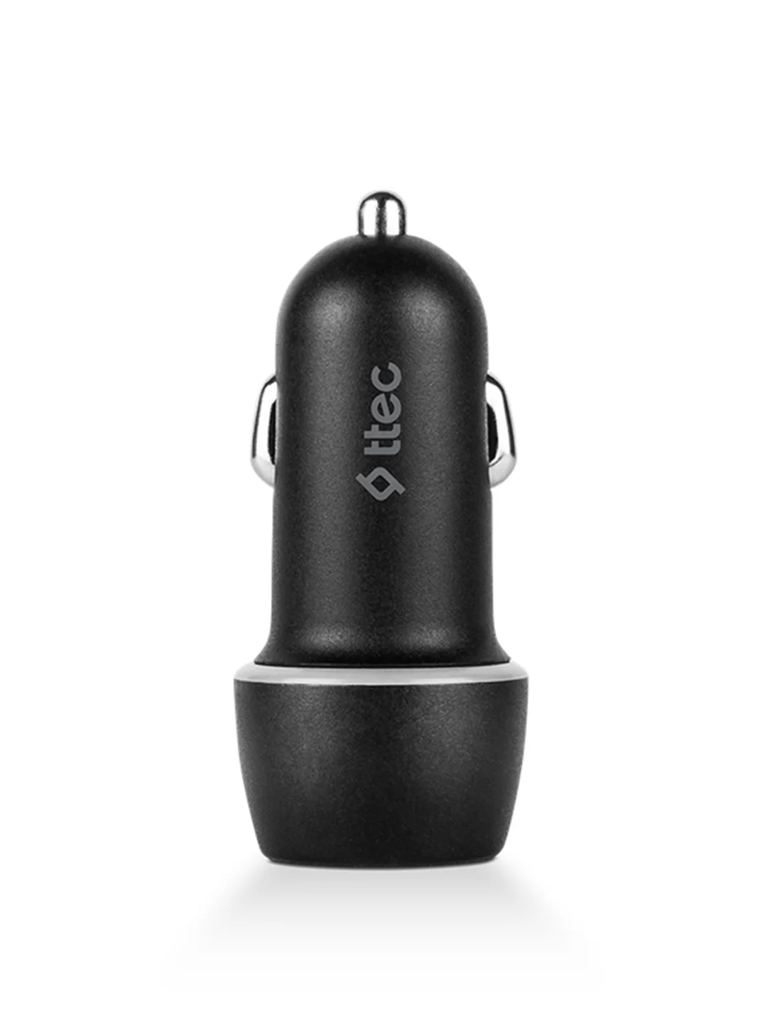 Черный автомобильное зарядное устройство TTEC SmartCharger 2.4A Car Charger с кабелем Micro USB.