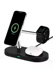 Черный беспроводная зарядная станция 4-в-1 TTEC AirCharger Quattro M MagSafe Competitible 4in1