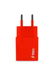 Красный сетевое зарядное устройство TTEC SmartCharger Travel Charger 2.1A с кабелем Type-C.