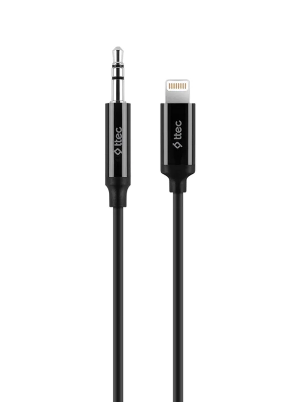 Кабель TTEC 3.5mm Aux - Lightning Sterio Premium Aux Cable. Длина: 1м. Цвет: черный