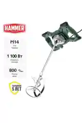 Миксер / миксер строительный Hammer MXR1350A 1100Вт 0-800 об/мин М14 одношпиндельный
