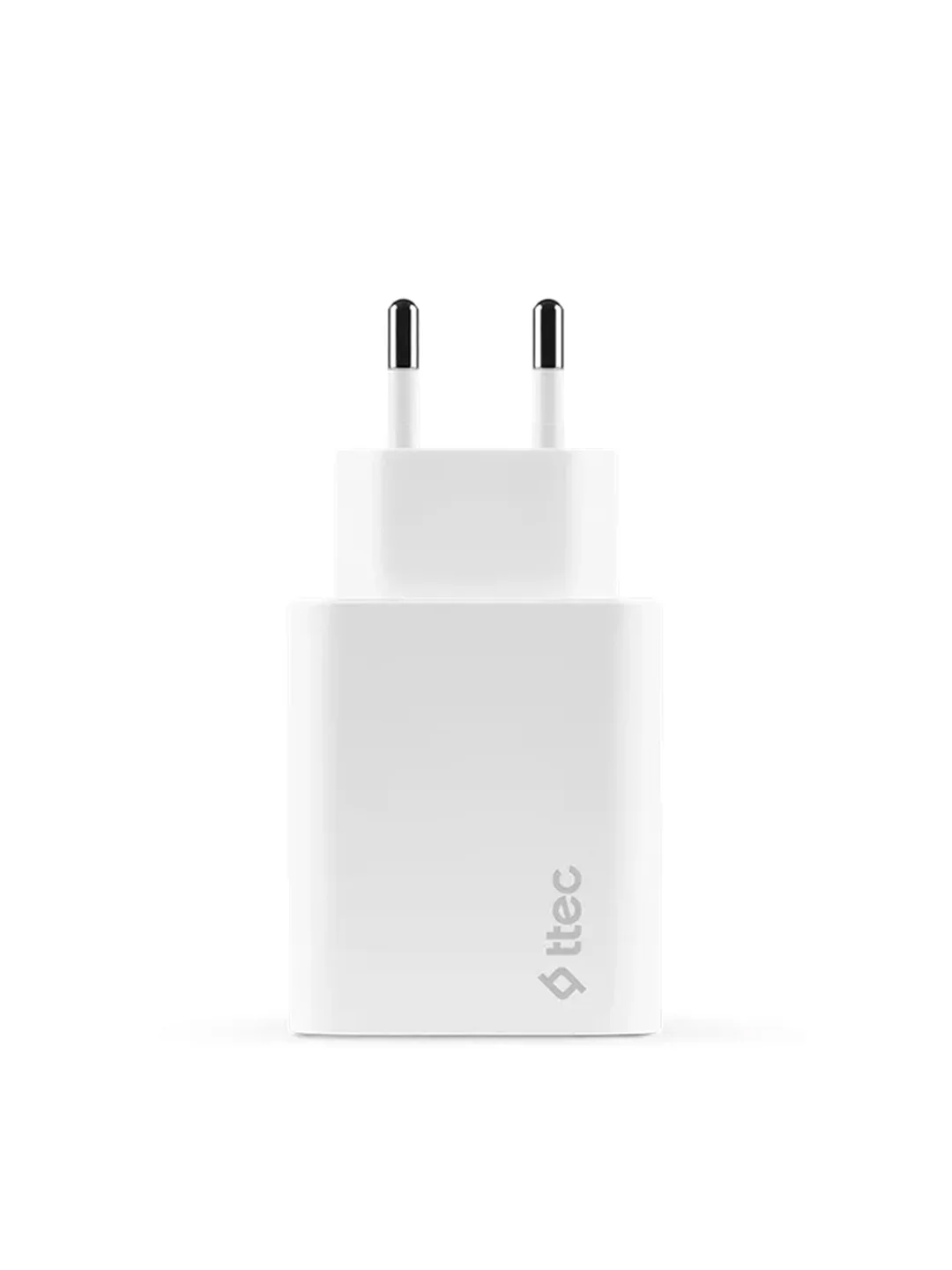 Белый сетевое зарядное устройство TTEC SmartCharger Duo GAN PD 50W USB-C + USB-C.