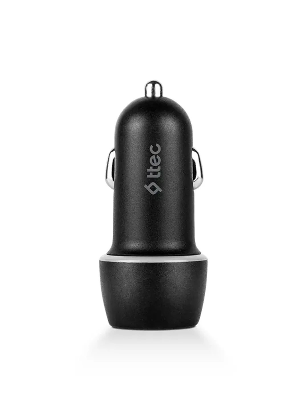 Черный автомобильное зарядное устройство TTEC SmartCharger 2.1A In-Car Charger с кабелем USB-C.