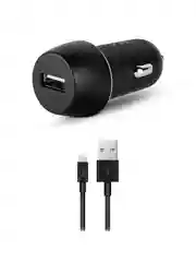 Черный автомобильное зарядное устройство TTEC SmartCharger 2.1A с кабелем Lightning.