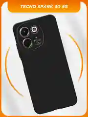 Черный чехол на Tecno Spark 30 5G / Текно Спарк 30 5G черный, с принтом, защита камеры