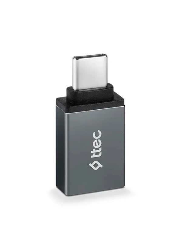 Конвертер TTEC Type-C - USB-A 3.0 OTG Converter. Цвет: серый
