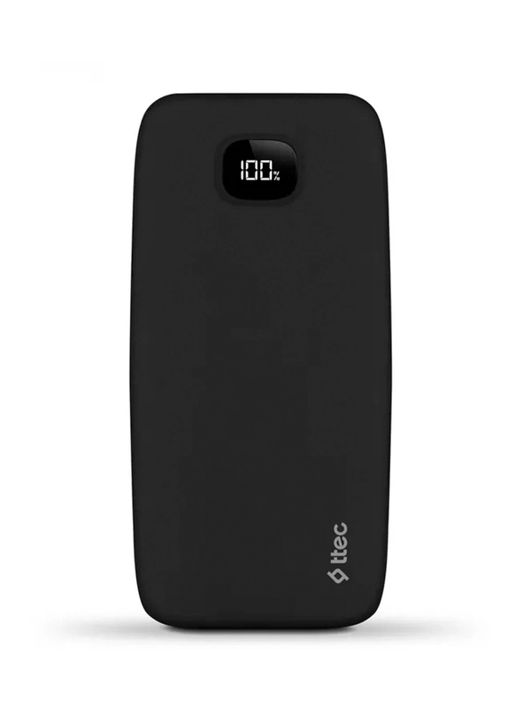 Внешний аккумулятор TTEC ChargeUp LCD 20000mAh Powerbank. Цвет: черный