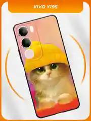 Силиконовый чехол на Vivo Y19s / Виво Y19s черный, с принтом, защита камеры