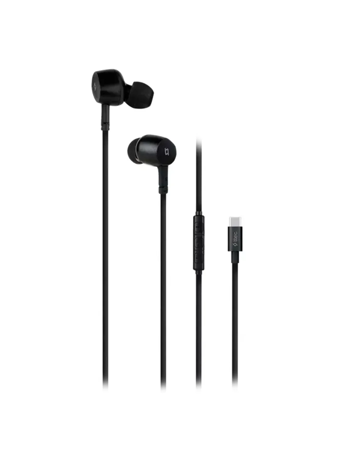 Черный наушники-вкладыши TTEC Pop 2 USB-C Stereo In Ear Headset с микрофоном. Цвет: черный