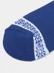 Синий носки женские зимние теплые с новогодним принтом