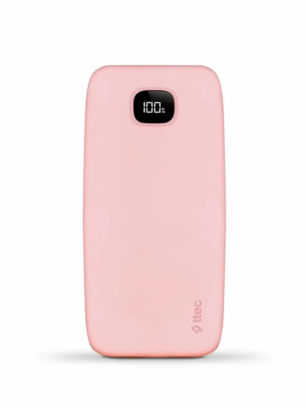 Внешний аккумулятор TTEC ChargeUp LCD 20000mAh Powerbank. Цвет: розовый
