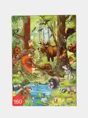 Лесной зеленый детский пазл, Puzzle Time, 160 деталей, размер 24 *34 см