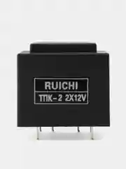 Трансформатор на плату ТПК-2 (ТПГ-2) 2х12V (2.5Вт 100мА) (27.5*32.5*30мм)