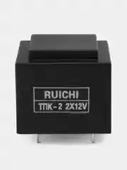 Трансформатор на плату ТПК-2 (ТПГ-2) 2х12V (2.5Вт 100мА) (27.5*32.5*30мм)