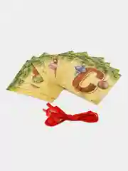 Бежевый новогодняя гирлянда бумажная, 200 см двусторонняя, 2 вида