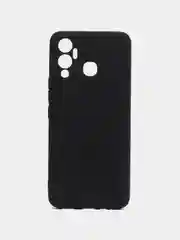 Черный чехол силиконовый на Infinix Hot 12 Play (Инфиникс Хот 12 Плей)
