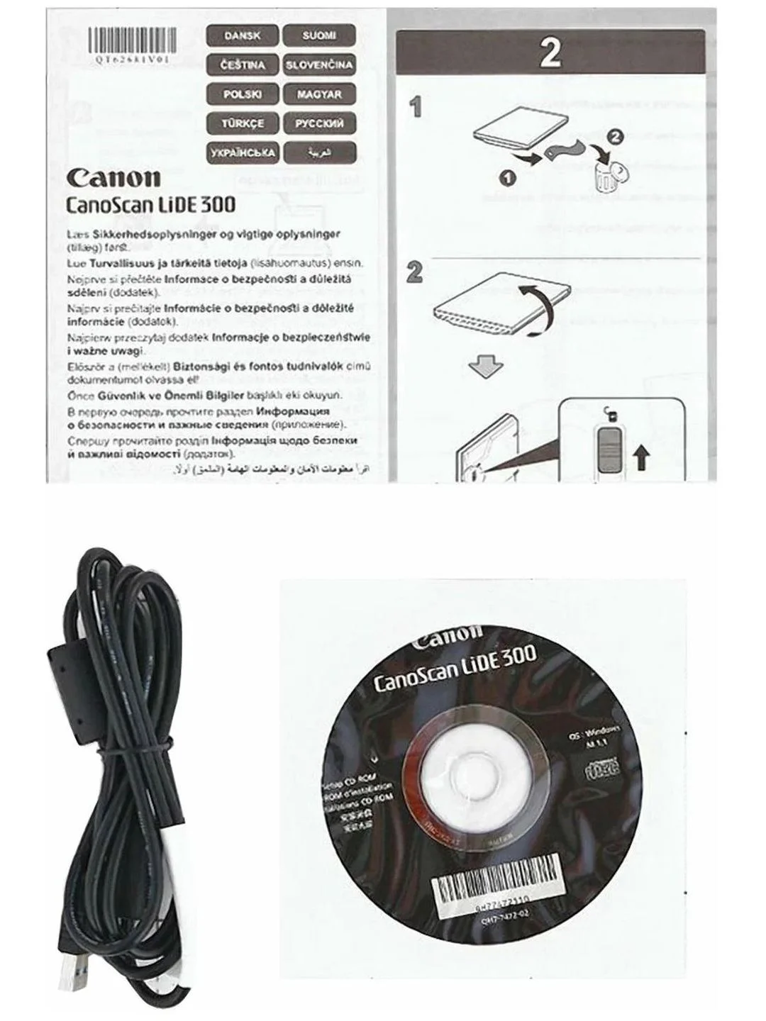 Черный сканер планшетный Canon CanoScan LiDE 300 2995C010 цветной А4 USB