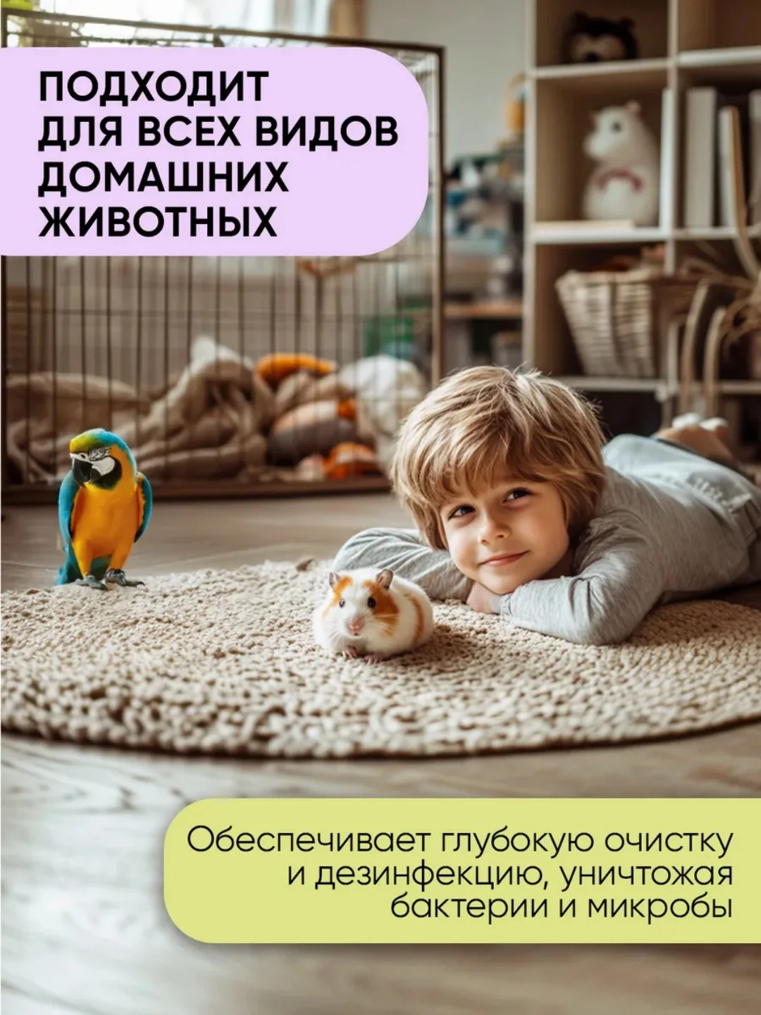 Эко порошок для стирки лежанок и одежды животных, нейтрализатор запахов OLIVETTI, 300 г