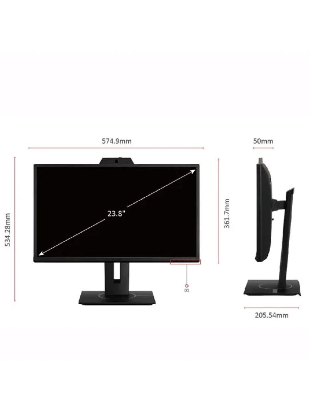 Черный 24" Монитор для дома и офиса с Web-камерой ViewSonic VG2440V IPS экран Full HD