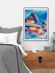 Картина по номерам на холсте с подрамником "Зимние сумерки", 40 х 50