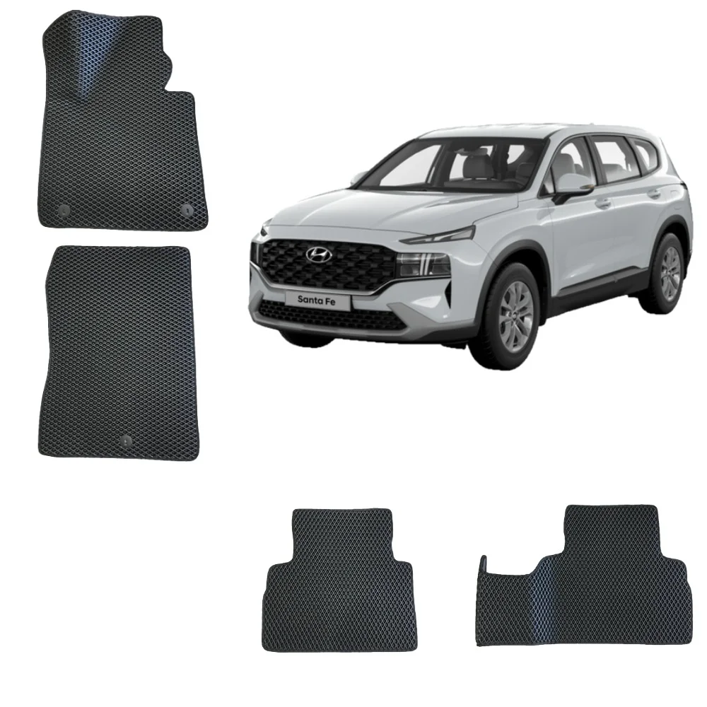 Серый 3d Автомобильные EVA ЭВА ЕВА коврики для HYUNDAI SANTA FE (4)/ХЕНДАЙ САНТА ФЕ 4 (5местная)
