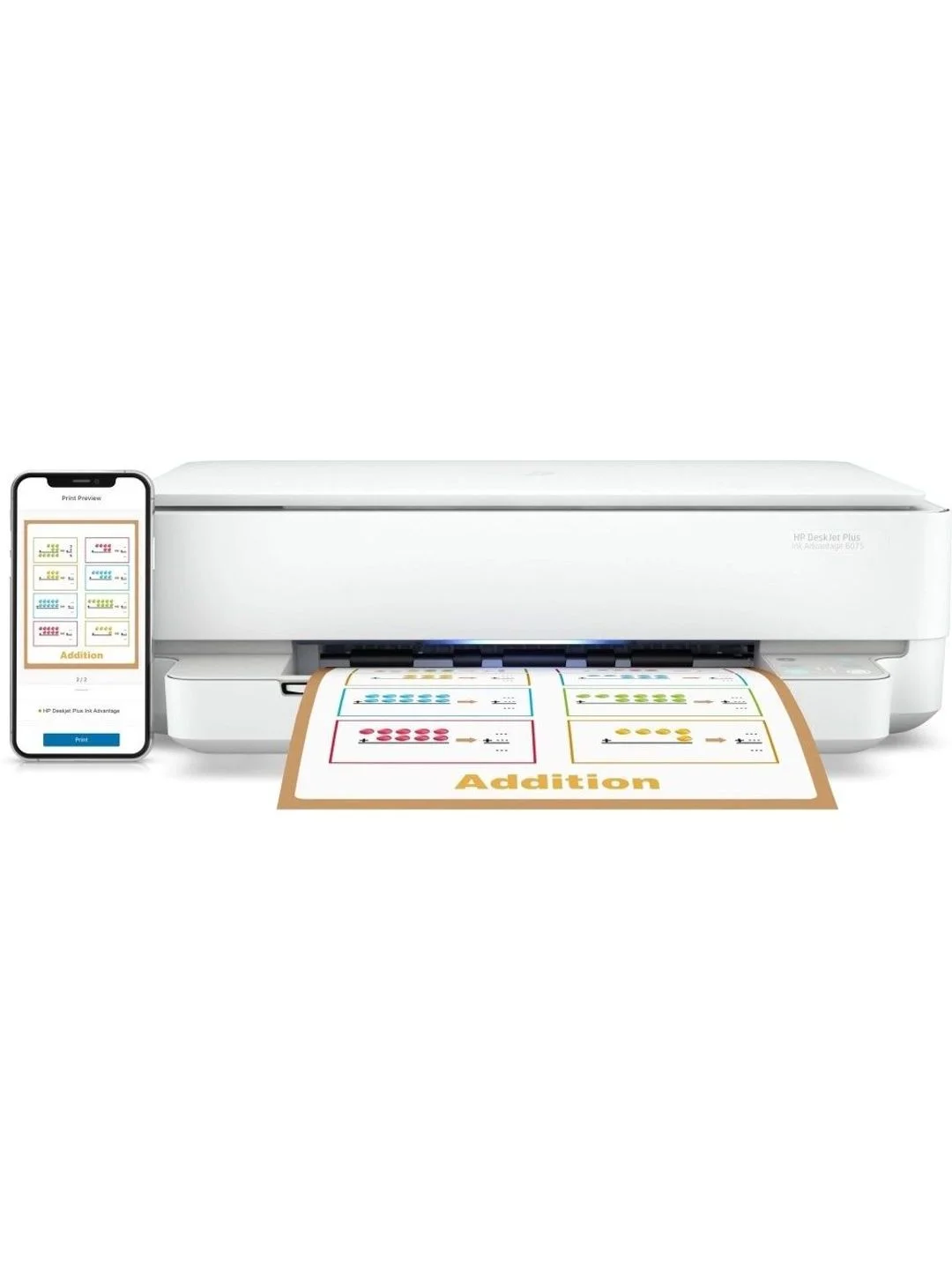 Белый мфу струйное HP OfficeJet 6075 5SE22C принтер копир сканер USB А4 Wi-Fi AirPrint
