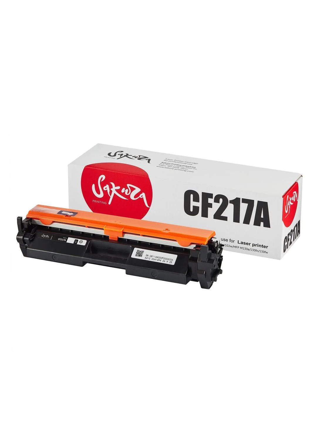 Картридж Sakura CF217A (17A) для HP, черный, 1600 к.