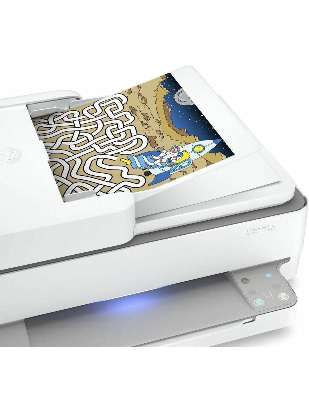 Белый мфу струйное HP DeskJet Plus Ink Advantage 6475 5SD78C цветное А4 Wi-Fi AirPrint