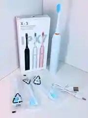 Белый электрическая зубная щетка Sonic Toothbrush X-3, средней жесткости
