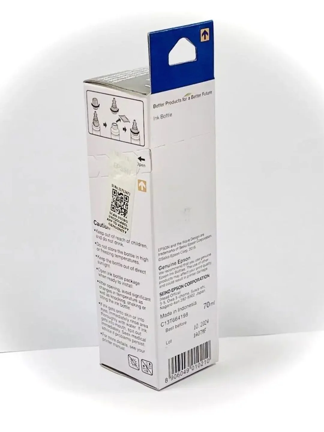 Контейнер с чернилами, чернила Epson T6641 BlackEpson C13T664198, 70 мл., 4500 к., черный