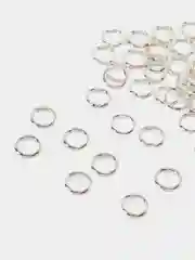 Серебряный кольцо соединительное для бижутерии одинарное 5 мм, 6 мм, 7 мм, 10 мм (50 шт в упаковке)