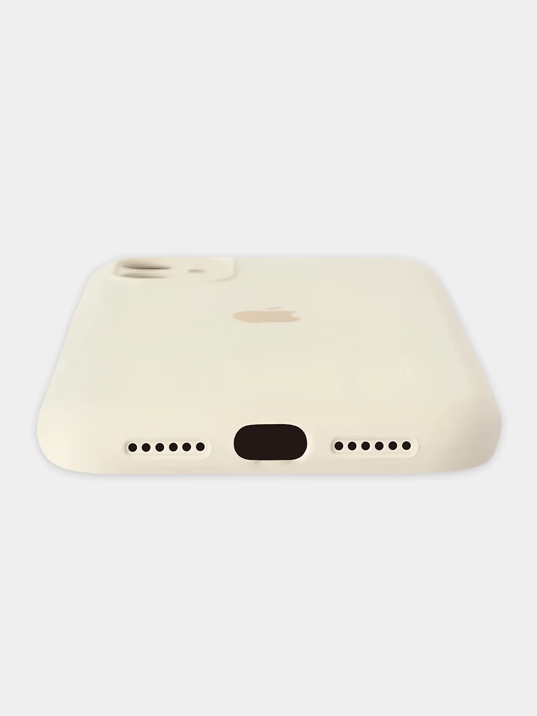 Бежевый чехол iPhone, Айфон 11, силиконовый, с закрытой камерой