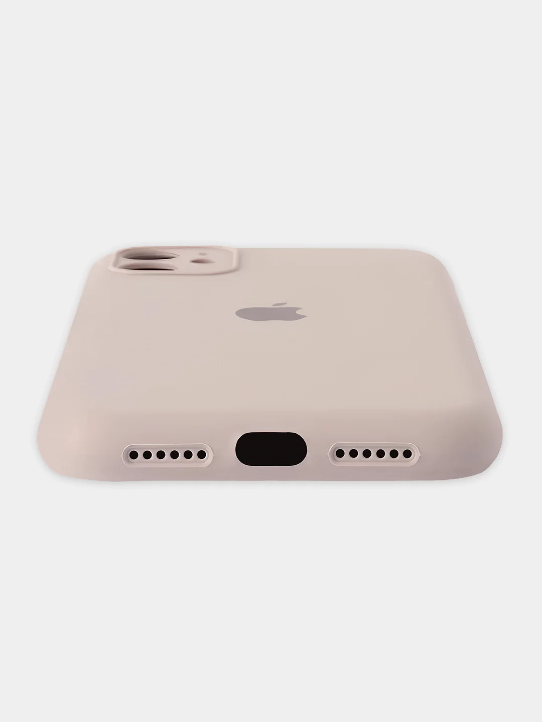 Бежевый меланж чехол iPhone, Айфон 11, силиконовый, с закрытой камерой