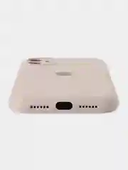 Бежевый меланж чехол iPhone, Айфон 11, силиконовый, с закрытой камерой
