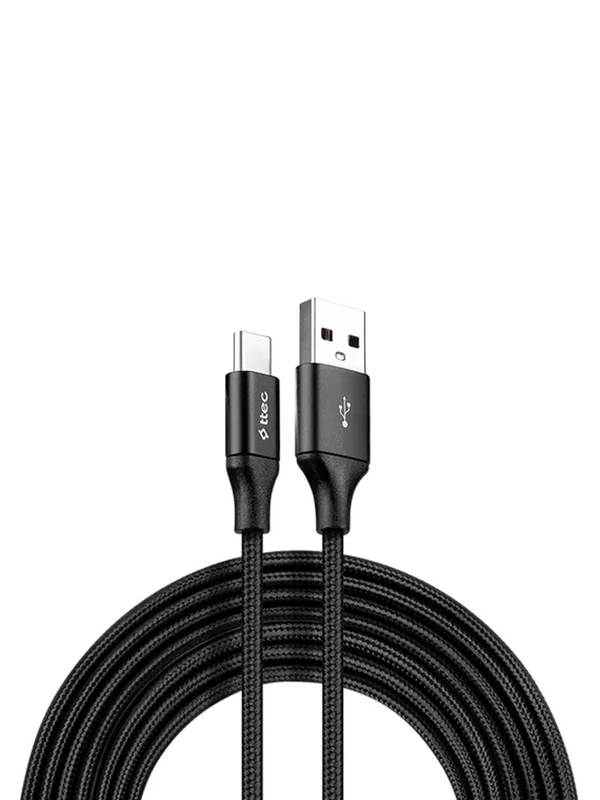 Кабель TTEC AlumiCable Type-C Charge&Data 2.0, 300 см, черный