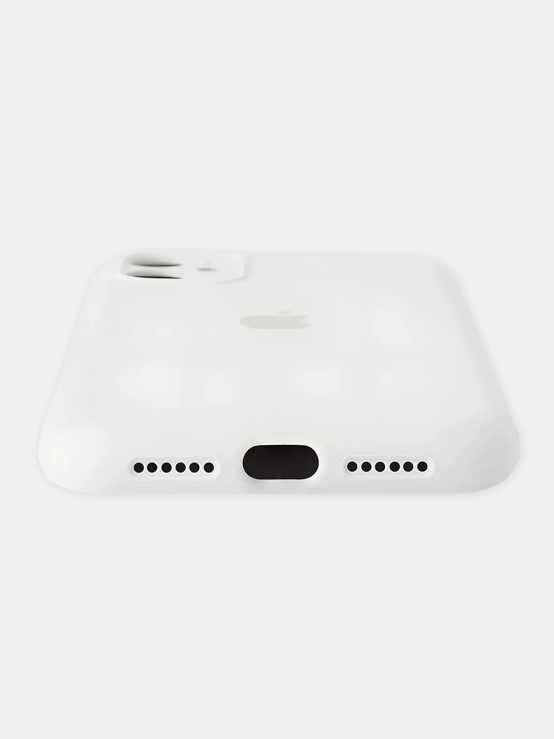 Белый чехол iPhone, Айфон 11, силиконовый, с закрытой камерой